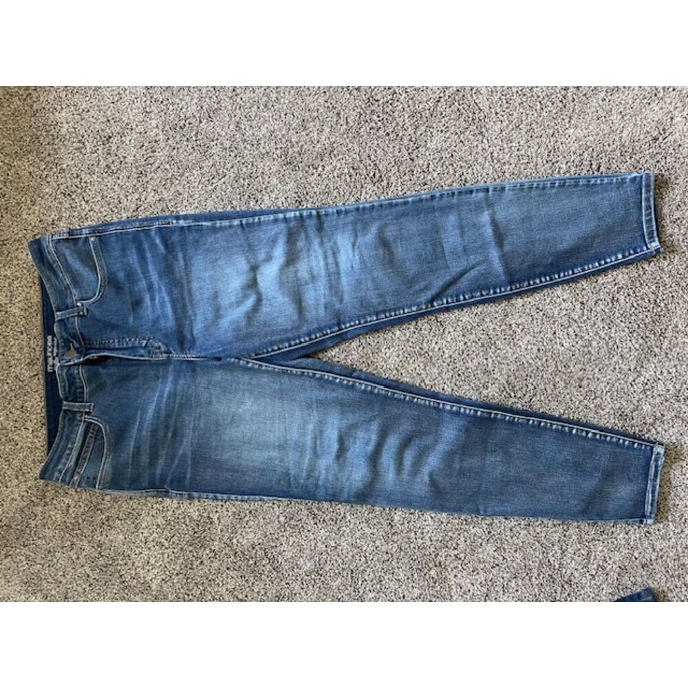 Maurices Everflex High-Rise Skinny Jeans Women's 14 Regular Blue Stretch Denim